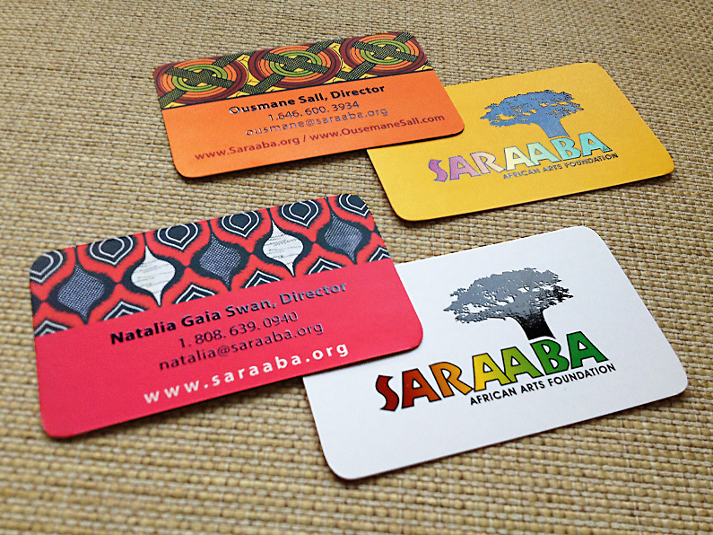 business card design: Saraaba African Arts Foundation