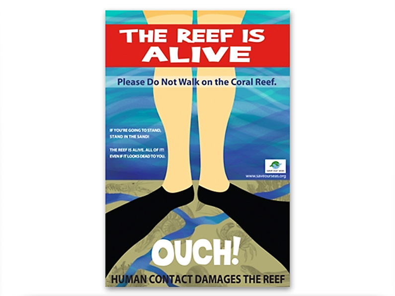 poster and signage design: Save Our Seas